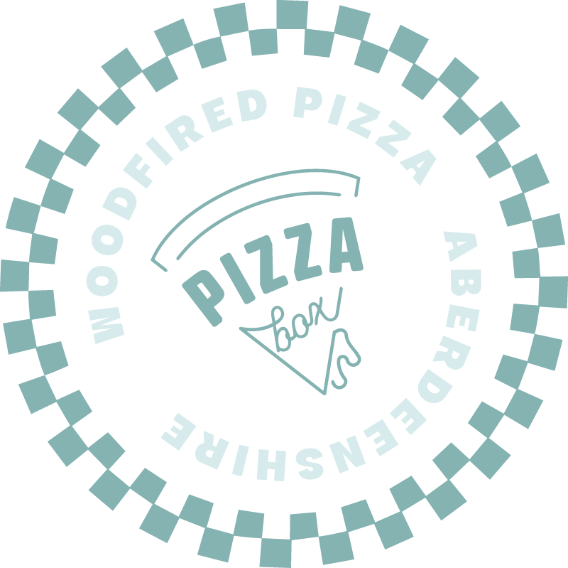 PizzaBox Scotland wood fired pizza Aberdeenshire badge